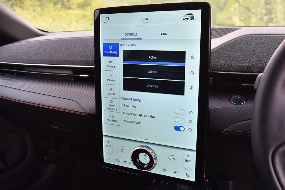 Mustang Mach-e infotainment screen